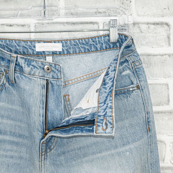 Jonathan Simkhai Eliot High-Rise Boyfriend Jeans Summerland light 27 - Picture 7 of 13